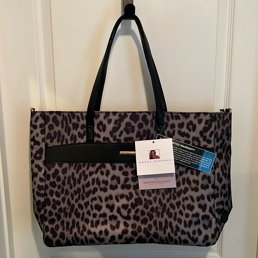 Marcy McKenna Travel Tote - Rose Leopard